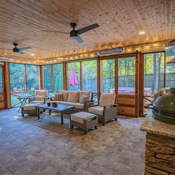 Screened Porch with Outdoor Kitchen
