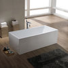 Kokss Burano 70" Freestanding Modern Seamless Acrylic Bathtub