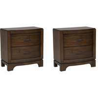Liberty Avalon III Night Stand, Pebble Brown, Set of 2