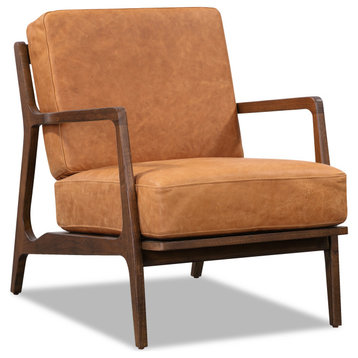 Poly and Bark Verity Lounge Chair, Cognac Tan