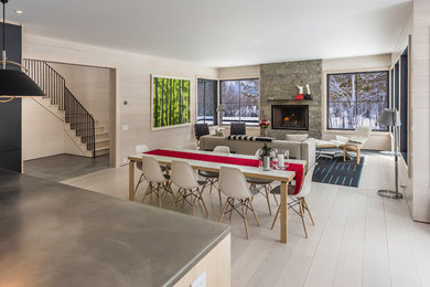 Example of a mountain style living room design in Other