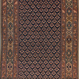 Persian Meshkin runner 4'1 X 13'10 - Area Rugs