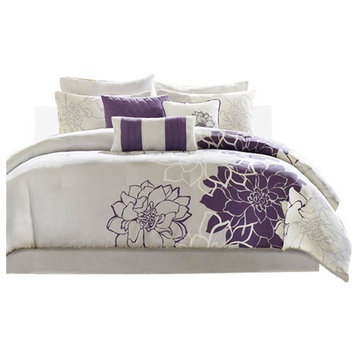 Madison Park Lola Comforter Set in Purple