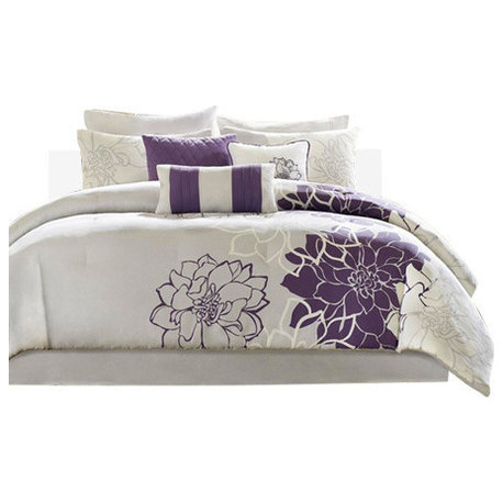 Madison Park Lola Comforter Set in Purple