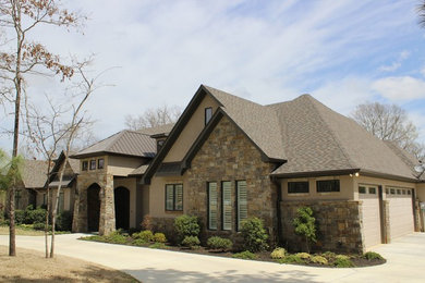 Inspiration for a large contemporary exterior home remodel in Austin