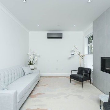 White Sleek Interior Custom Home