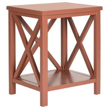 Candace End Table, Henna Brown
