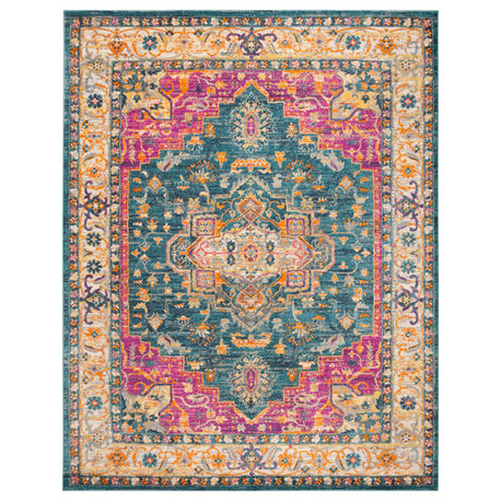 Safavieh Madison 200 Collection MAD202 Rug, Blue/Multi, 10'x14'