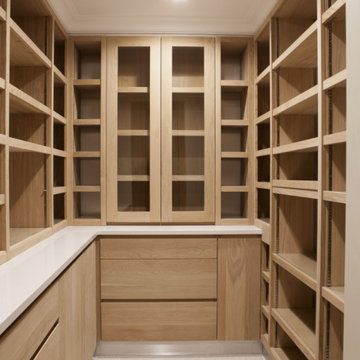 Handless White Oak Pantry