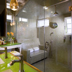 Luxury Makeover to small shower alcove - Contemporary - Bathroom