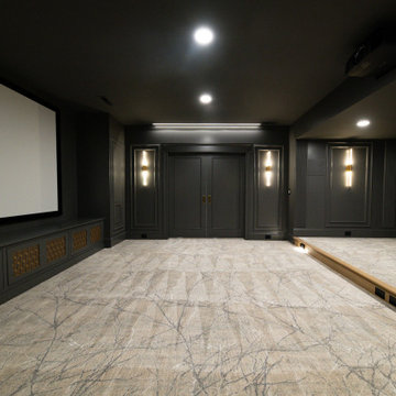 Art Deco-Inspired Basement, Pool, and Cabana