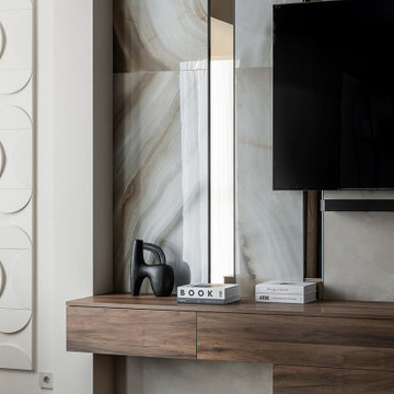 Elegant achromatic interior