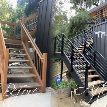 Epulum Horizontal Railing in Black | Topanga, California