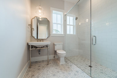 Example of a beach style bathroom design in Jacksonville
