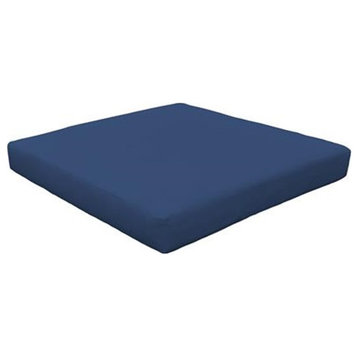 TK Classic 4" Water Resistant Outdoor Cushion for Ottoman in Navy