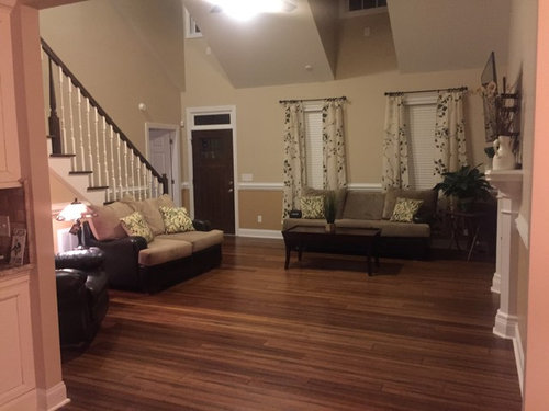 Living Room Furniture With Stairs And Fire Place