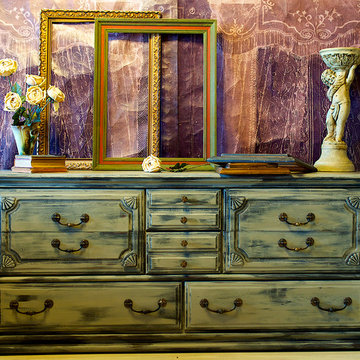Triple dresser refinished with Chalk Paint®, a decorative paint by Annie Sloan