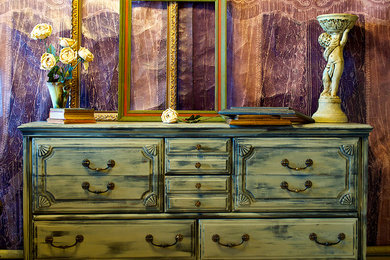 Triple dresser refinished with Chalk Paint®, a decorative paint by Annie Sloan