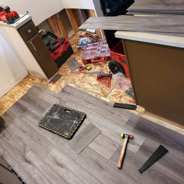 Water Damaged Apt Kitchen Floor Renovation