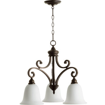 Bryant 3-Light Opal Nook, Oiled Bronze With Satin Opal