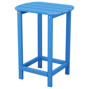 Polywood South Beach 26" Counter Side Table, Pacific Blue