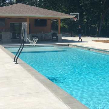 Cedar Rapids, IA - Contemporary - New Concrete Swimming Pool Construction