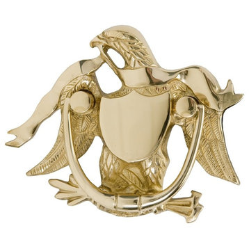 Eagle Door Knocker 5-9/16", Polished Brass