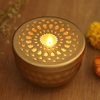 Novica Handmade Dancing Light Golden Candleholder