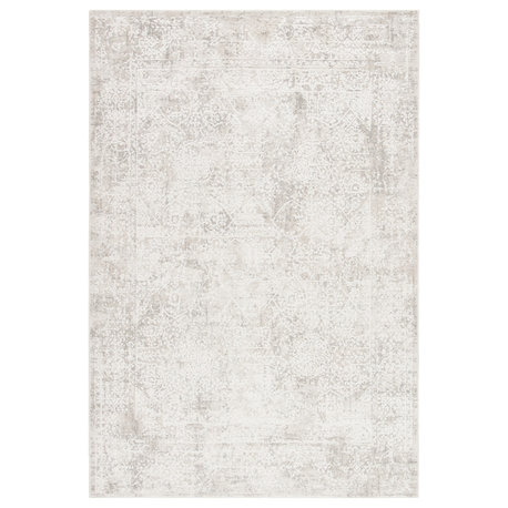 Jaipur Living Lianna Abstract Silver/ White Area Rug 5'3"X7'6"