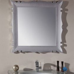 Fresca Platinum Versalles 32" Bathroom Mirror - Silver Gloss FPMR7514SL - Bathroom Mirrors