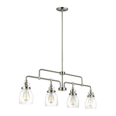 Sea Gull Lighting 4-Light Island Pendant, Brushed Nickel