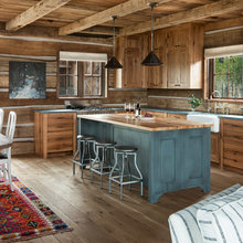 log cabin kitchen/dining