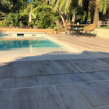 Construction d'une terrasse et piscine