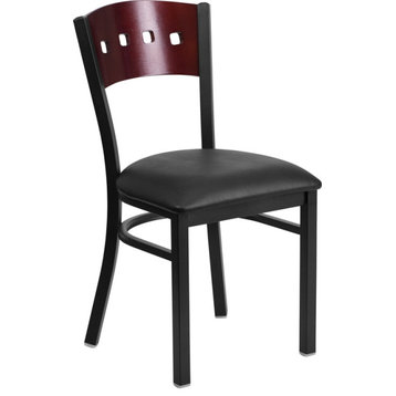Bk/Mah 4 Sqr Chair-Black Seat