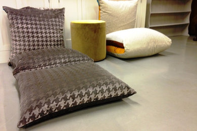 Cushions and lamps