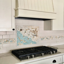Matching Custom Nautical Kitchen Backsplash And Mural Beach