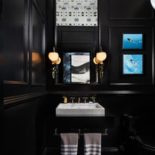Basement powder room