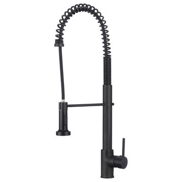 Novatto Commercial Style Pull-out Kitchen Faucet, Matte Black