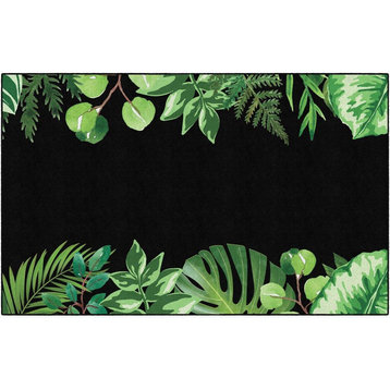 Flagship Carpets CA2014-44SG Simply Boho Greenery On Black