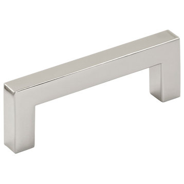 Monument 3"/76mm Center-to-Center Polished Nickel Cabinet Pull