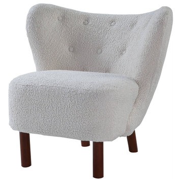 ACME Zusud Accent Chair in White Teddy Sherpa