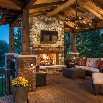 All Seasons Outdoor Space | Deck & Outdoor Fireplace Lighting - Omaha, Nebraska