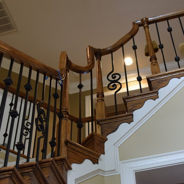 Mc Lean Va Stair remodel with Iron balusters