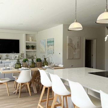 Light Beige Handleless Kitchen in St Albans
