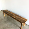 Reclaimed Wood Farmhouse Bench With Smooth Finish, 34"x13"x18"