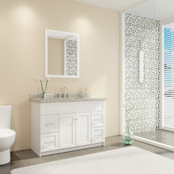 Ace 49" Single Sink Bathroom Vanity Set in White Finish - Bathroom Vanities And Sink Consoles