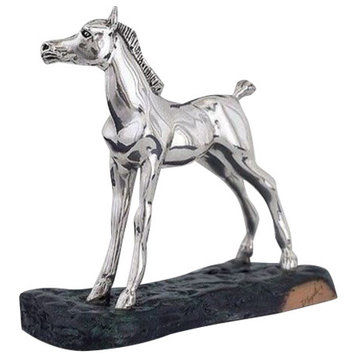 Silver Arabian Pony Sculpture A73