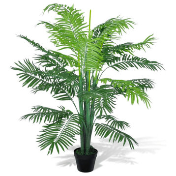 vidaXL Artificial Tree with Pot Faux Cycas Palm Tree Artificial Palm Tree 51"