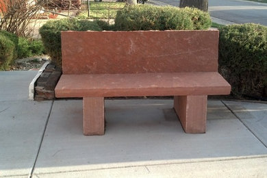 Red Sandstone Bench (front)