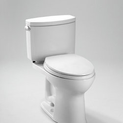 Toto Drake II Elongated ADA Two Piece Toilet With Less SanaGloss 1.28 GPF CST454 - Bath Products